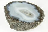 Las Choyas Coconut Geode Half with Banded Agate - Mexico #214210-1